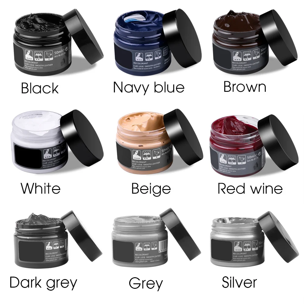 Leather Dye Finish - ชุดซ่อมหนัง ครีมเปลี่ยนสีหนังแบบไม่ต้องใช้ความร้อน สำหรับเบาะรถยนต์ โซฟา รองเท้า กระเป๋า