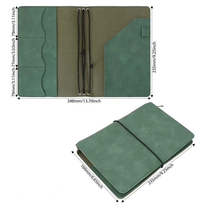 Leatherwork Plans - สมุดบันทึกแบบเติมได้สไตล์วินเทจ ขนาดกะทัดรัด ทำจากหนังเครซี่ฮอร์ส สำหรับผู้ชายและผู้หญิง ใช้สำหรับวางแผนงานและชีวิตประจำวัน
