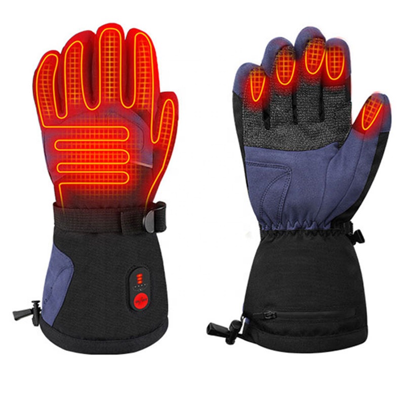 Leather Work Winter Gloves - ถุงมือหนังวัวทนทาน 7.4V ป้องกันการบาดและกันน้ำ ถุงมือหนังแบบมีระบบทำความร้อนสำหรับใช้งานในฤดูหนาว