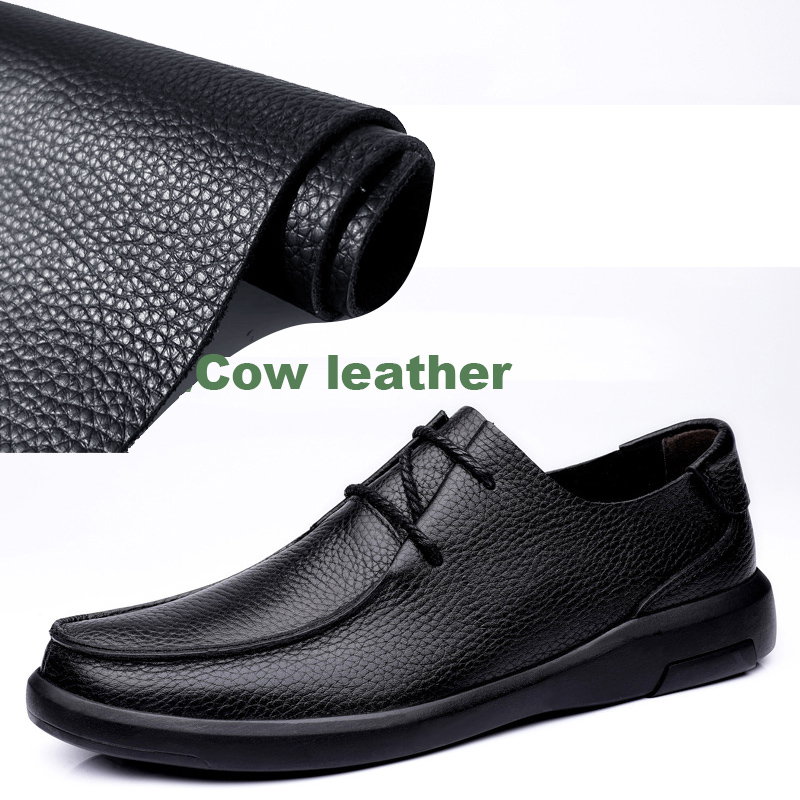 Leatherwork Patterns - EAGSITY รูปแบบลิ้นจี่หนังวัว retro casual รองเท้าสําหรับชายรองเท้า derby