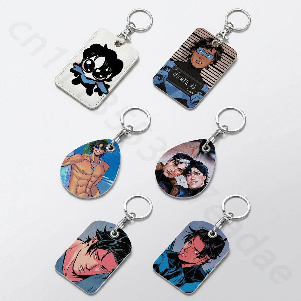 Leather Work Is - พวงกุญแจน่ารัก D-Dick Grayson สำหรับใส่บัตรธนาคาร บัตรทำงาน บัตรนักเรียน