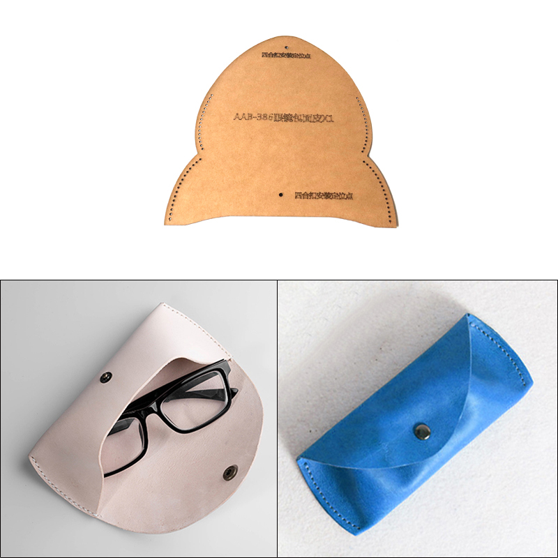 Leatherwork Patterns - กระดาษคราฟท์หนังหัตถกรรมแว่นตากรณีรูปแบบลายฉลุแม่แบบหนังกระดาษรูปแบบ