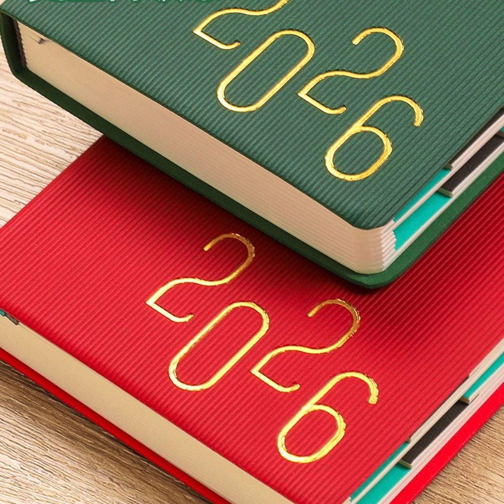 Leatherwork Plans - สมุดวางแผนตารางงานภาษาอังกฤษ 2026 สมุดบันทึก 12 เดือน ปกหนัง
