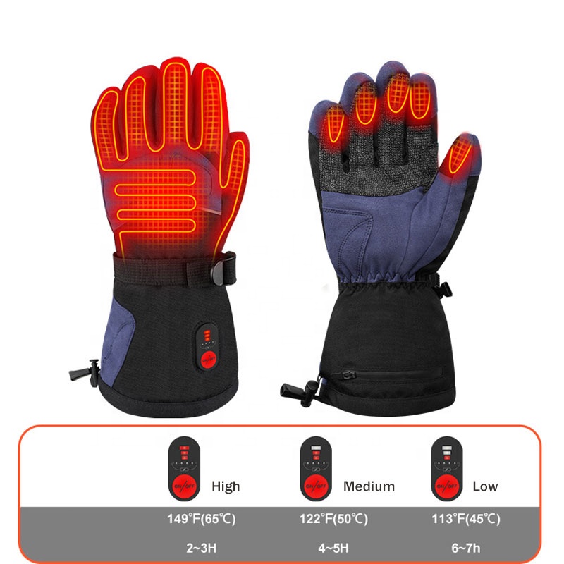 ถุงมือหนังวัวทนทาน 7.4V ป้องกั - Leather Work Winter Gloves บทวิจารณ์และราคา