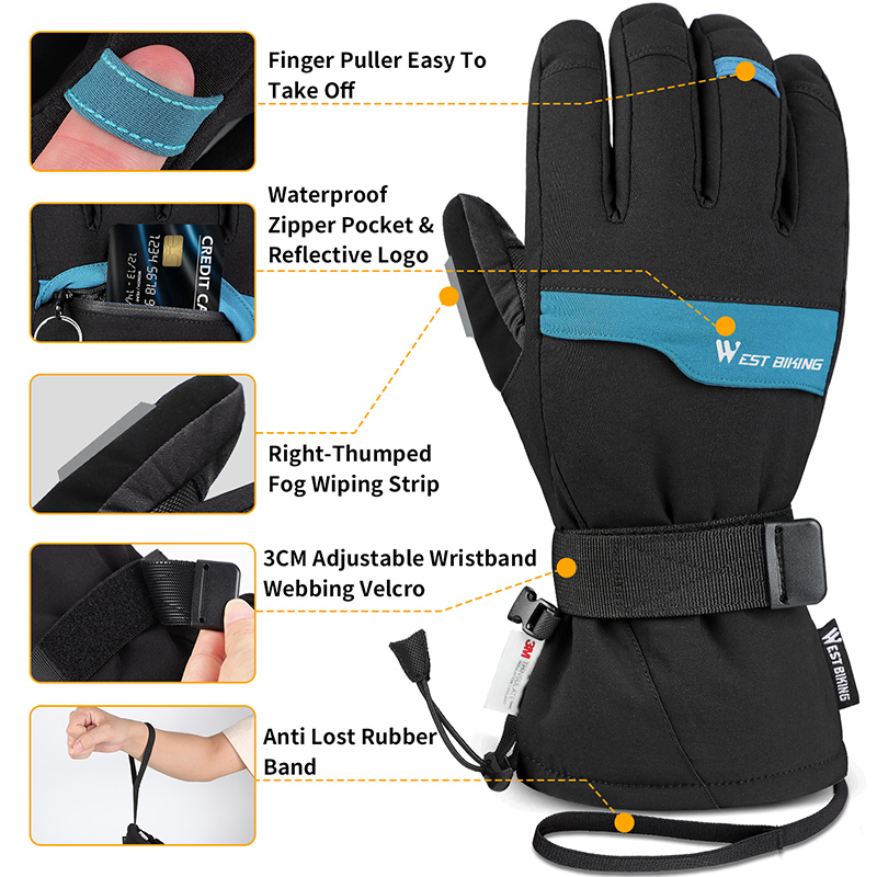 ถุงมือกีฬาปั่นจักรยาน2คู่3M อบ - Leather Work Winter Gloves บทวิจารณ์และราคา