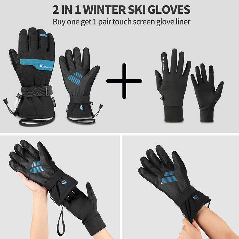 ถุงมือกีฬาปั่นจักรยาน2คู่3M อบ - Leather Work Winter Gloves บทวิจารณ์และราคา