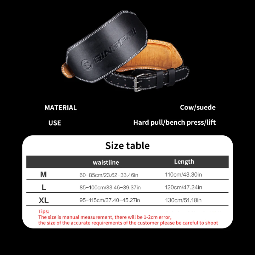 เข็มขัดยกน้ำหนักกว้าง 15 ซม. ส - Leather Workout Belt บทวิจารณ์และราคา
