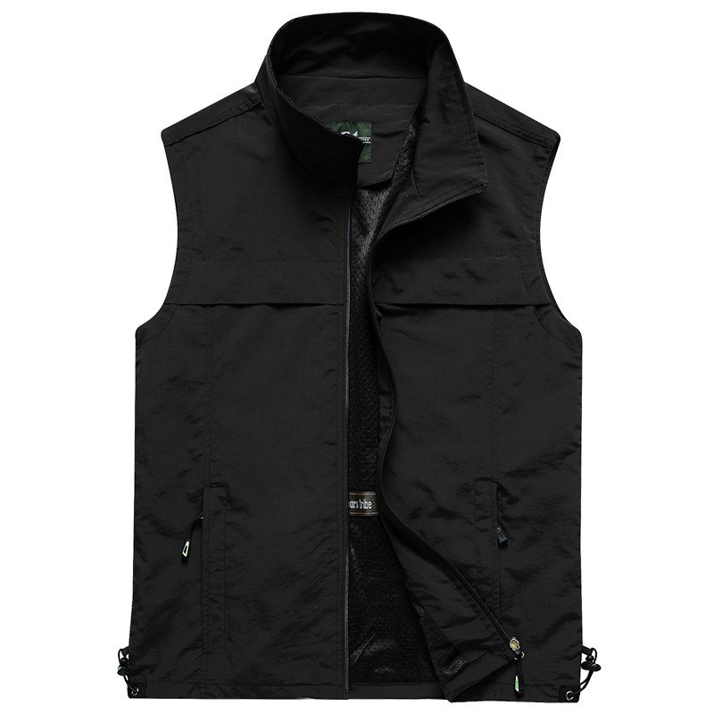 ผู้ชายกลางแจ้งตาข่ายบางเสื้อกั - Leather Work Vest บทวิจารณ์และราคา