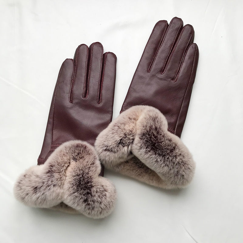 ผู้หญิงฤดูหนาวถุงมือหนังหนังแก - Leather Work Winter Gloves บทวิจารณ์และราคา
