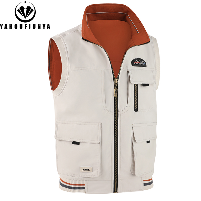 เสื้อกั๊กผู้ชายสำหรับฤดูใบไม้ผ - Leather Work Vest บทวิจารณ์และราคา