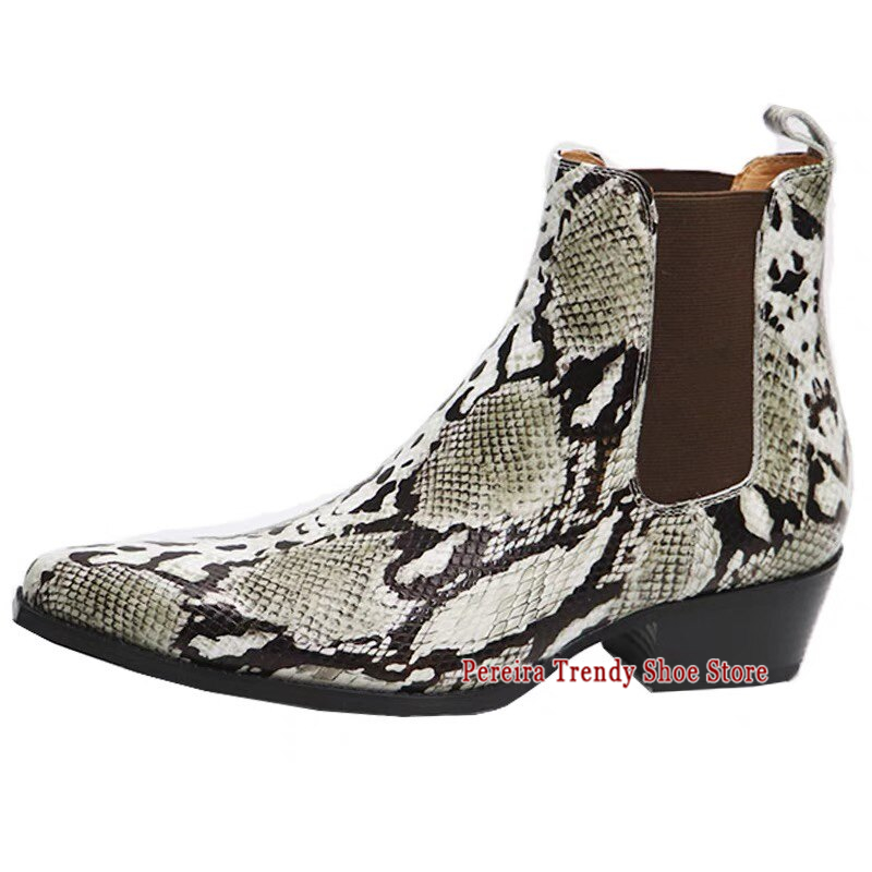 รองเท้าบูทเชลซีหนังลายงูสุดทัน - Leatherwork Patterns บทวิจารณ์และราคา