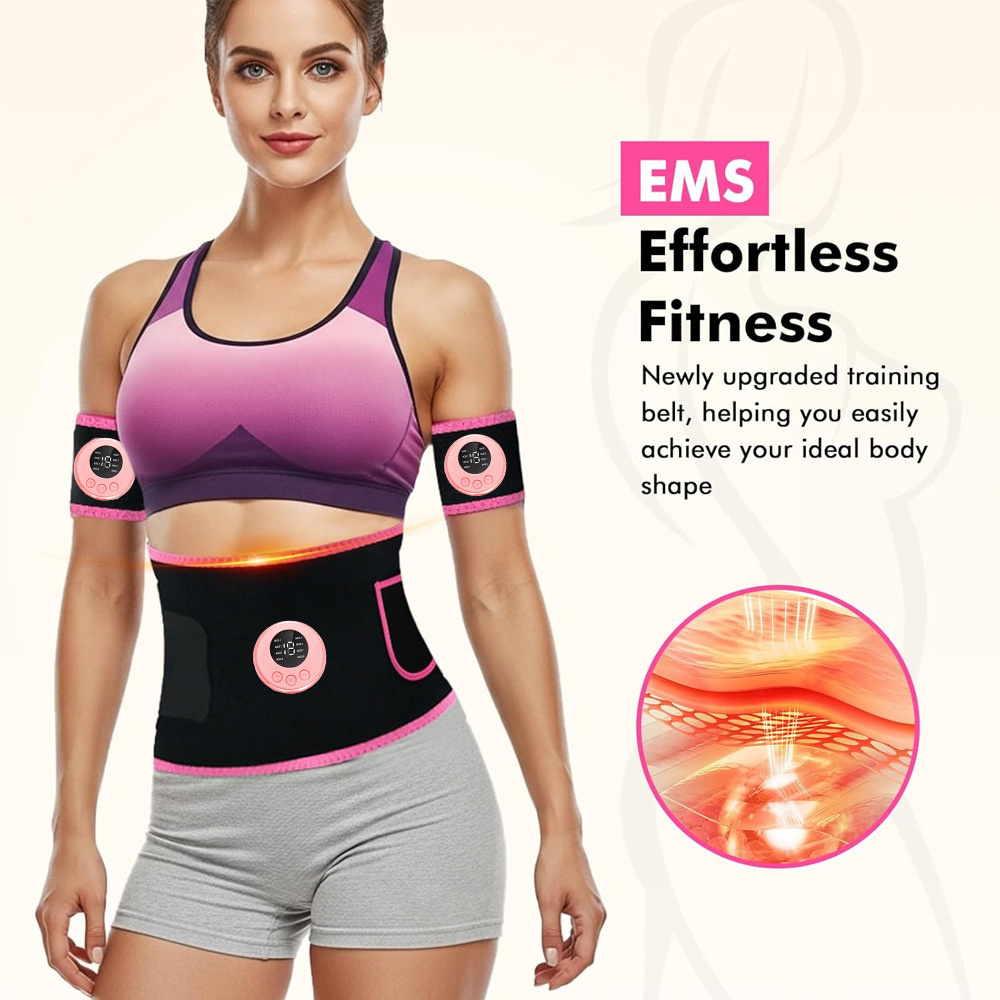 เครื่องกระตุ้นกล้ามเนื้อ EMS - - Leather Workout Belt บทวิจารณ์และราคา