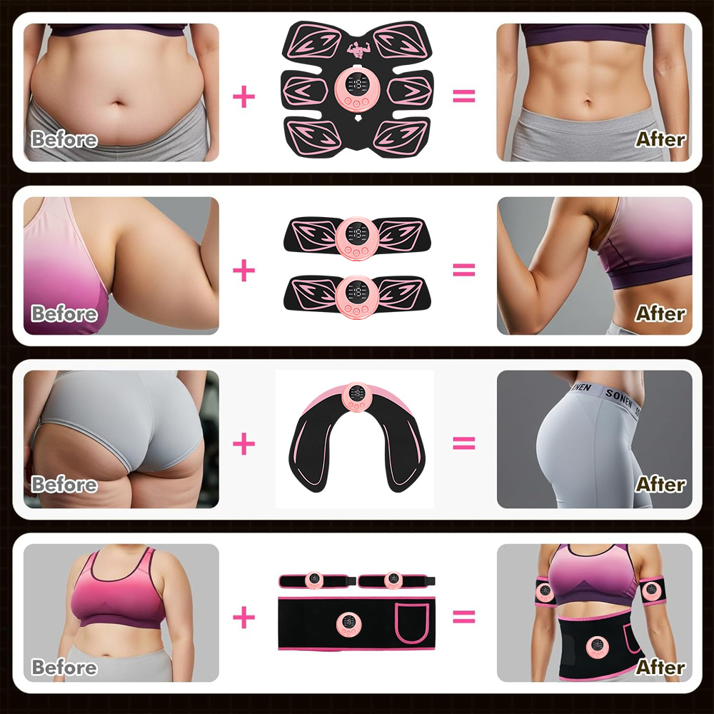 เครื่องกระตุ้นกล้ามเนื้อ EMS - - Leather Workout Belt บทวิจารณ์และราคา