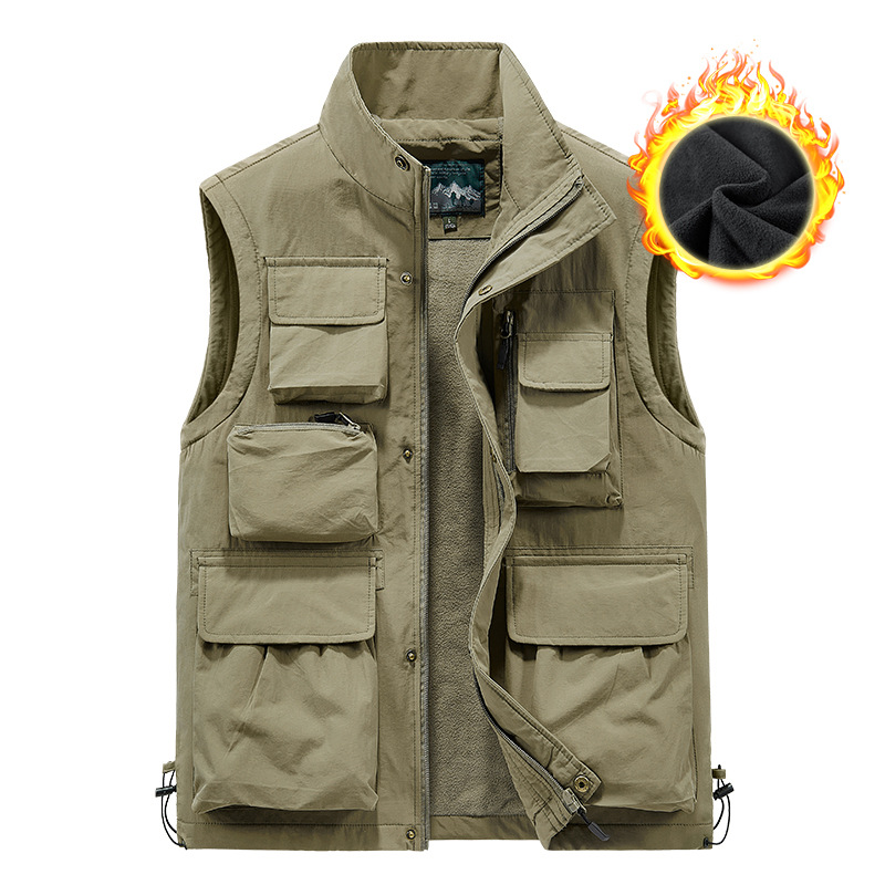 เสื้อกั๊กผ้าฟลีซกลางแจ้งสำหรับ - Leather Work Vest บทวิจารณ์และราคา