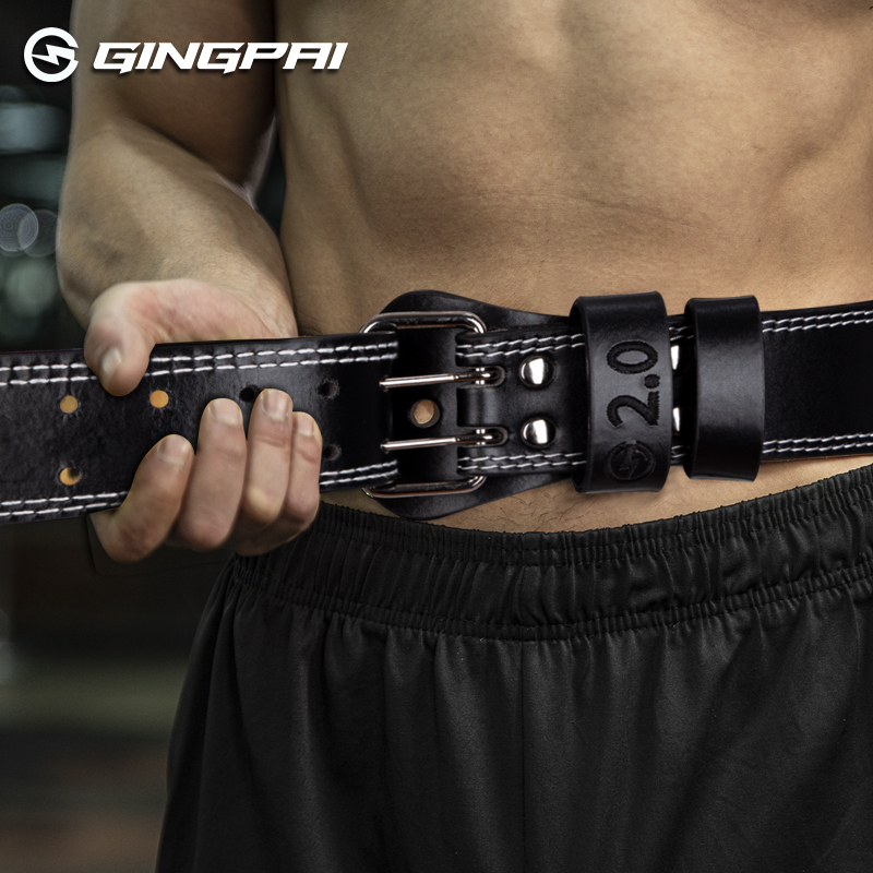 Cowhide เข็มขัดยกน้ําหนักสําหร - Leather Workout Belt บทวิจารณ์และราคา