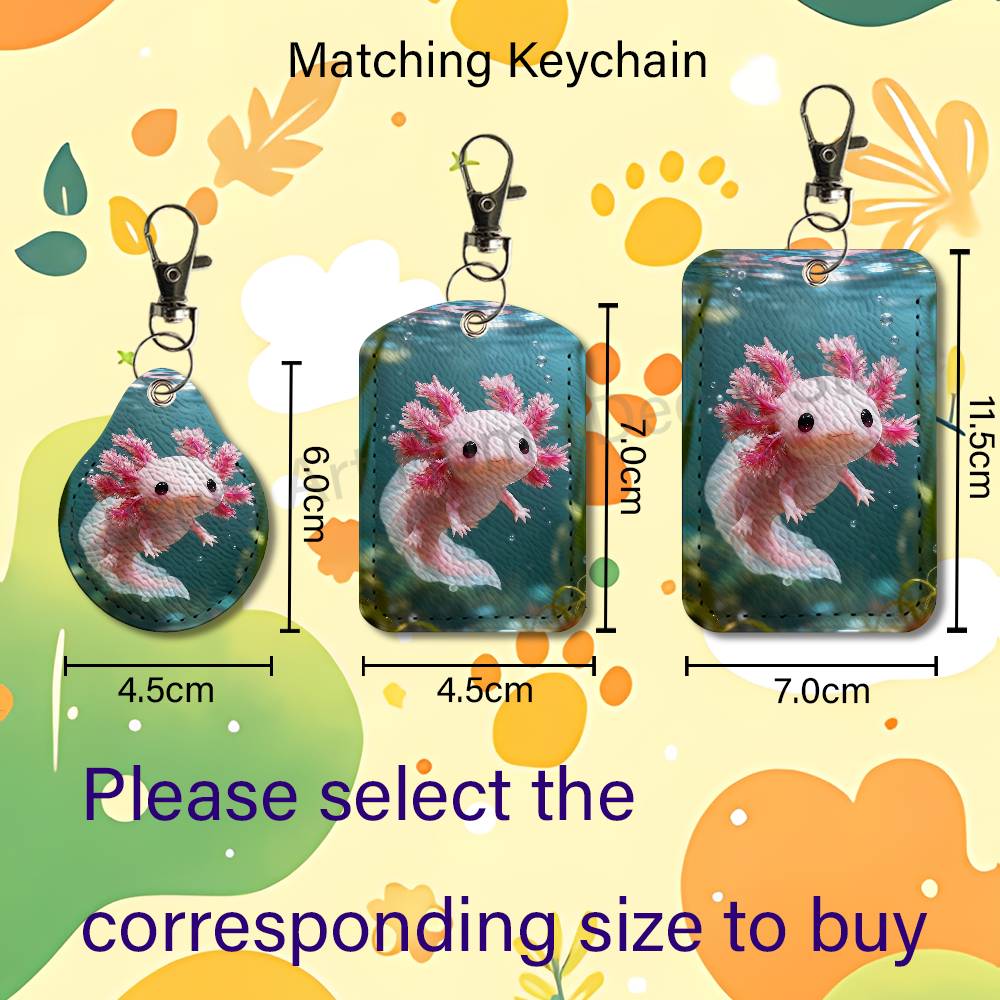 พวงกุญแจการ์ตูน A-Axolotl สีชม - Leather Work Is บทวิจารณ์และราคา