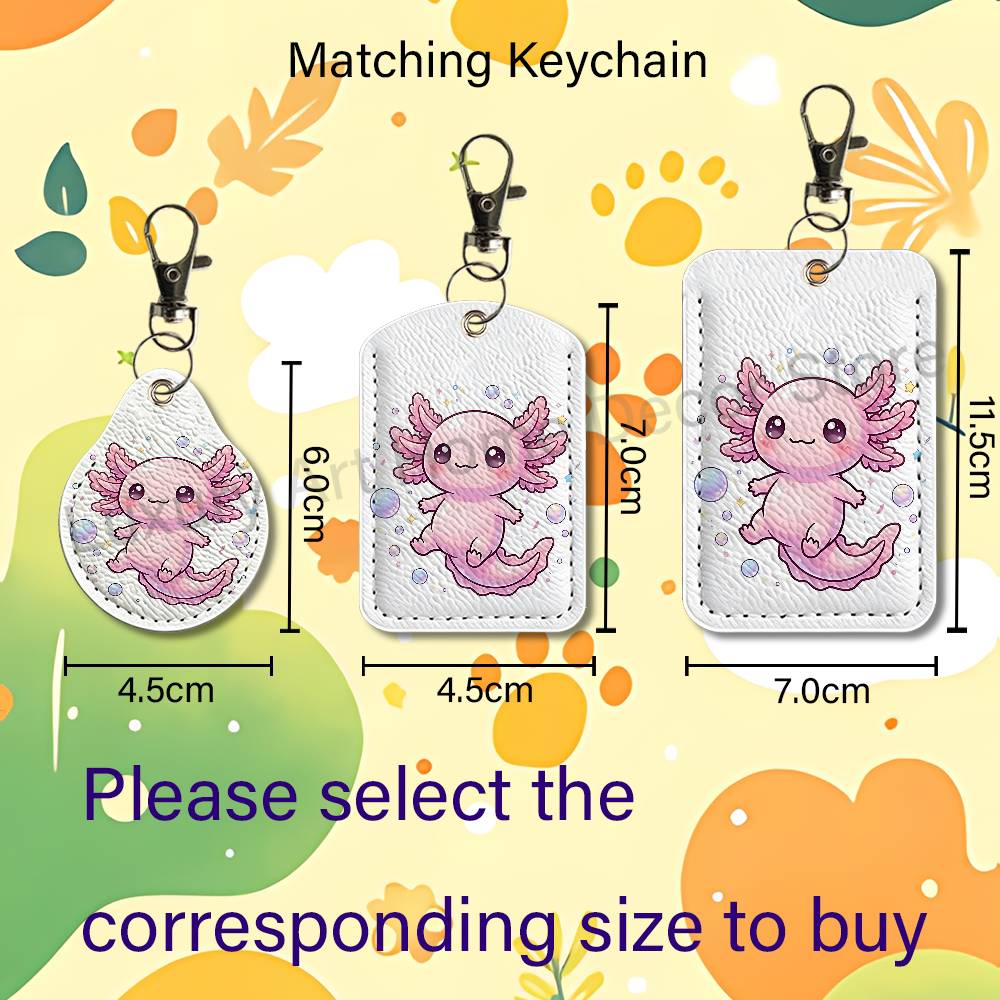 พวงกุญแจการ์ตูน A-Axolotl สีชม - Leather Work Is บทวิจารณ์และราคา