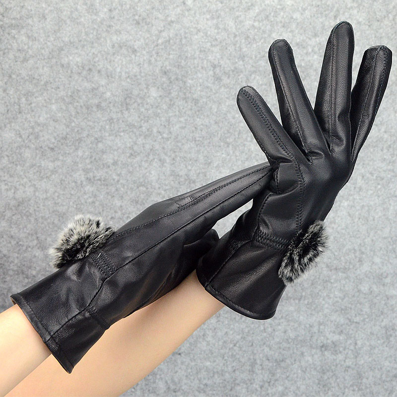 ผู้หญิงฤดูหนาวถุงมือหนังที่มีข - Leather Work Winter Gloves บทวิจารณ์และราคา