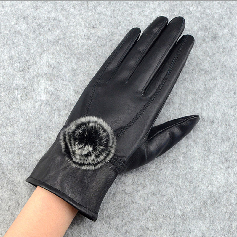 ผู้หญิงฤดูหนาวถุงมือหนังที่มีข - Leather Work Winter Gloves บทวิจารณ์และราคา