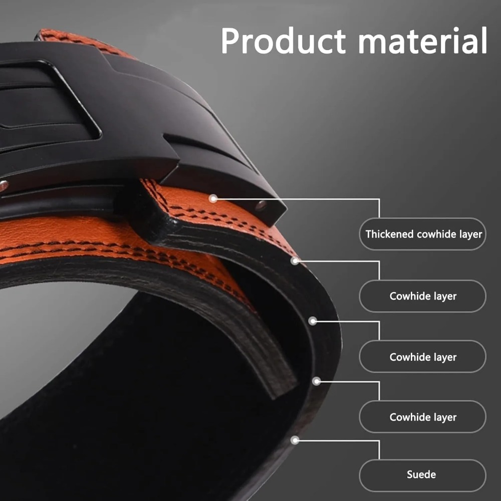 เข็มขัดยกน้ำหนักหนังแท้ หัวเข็ - Leather Workout Belt บทวิจารณ์และราคา