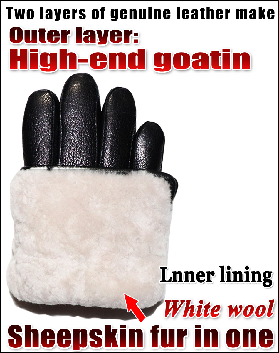 รูปแบบหนังกวางชายถุงมือหนังแกะ - Leather Work Winter Gloves บทวิจารณ์และราคา